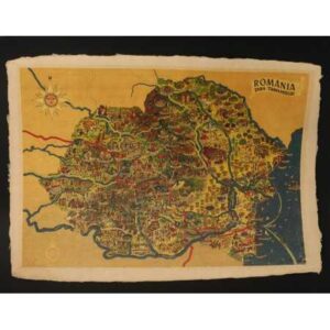 Hărți România imprimate pe hârtie manuală – A4